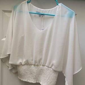 White sheer top